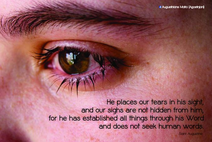 he places our tears in his sight